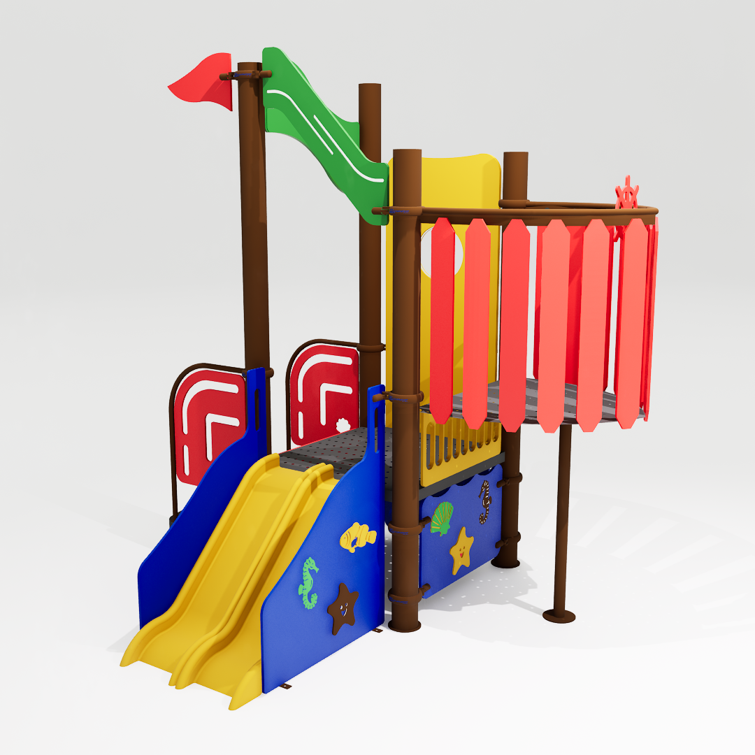 Playground Ziober Play destinado a crianças, com foco em diversão, segurança e durabilidade. Ideal para parquinhos infantis em áreas externas e internas.