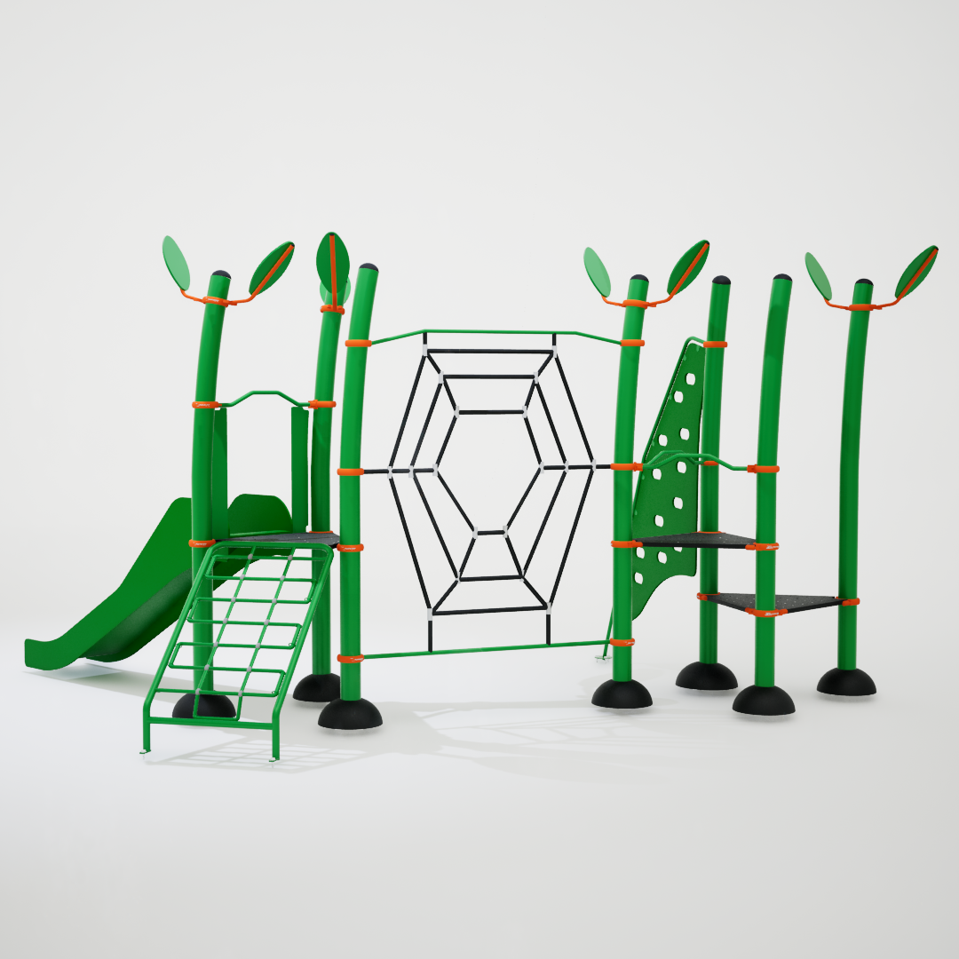 Playground Ziober Play destinado a crianças, com foco em diversão, segurança e durabilidade. Ideal para parquinhos infantis em áreas externas e internas.
