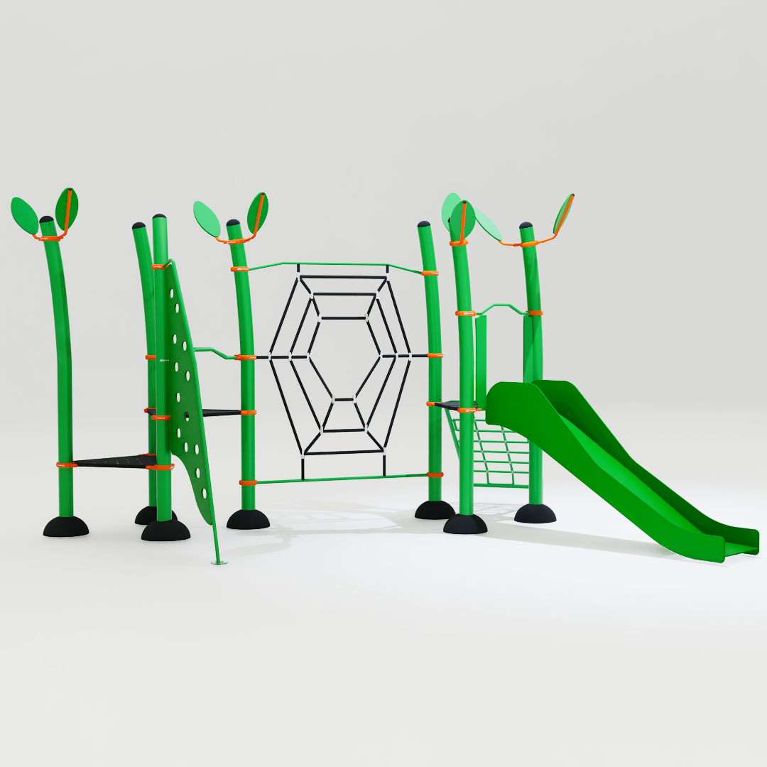 Playground Ziober Play destinado a crianças, com foco em diversão, segurança e durabilidade. Ideal para parquinhos infantis em áreas externas e internas.