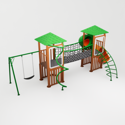 Playground Ziober Play destinado a crianças, com foco em diversão, segurança e durabilidade. Ideal para parquinhos infantis em áreas externas e internas.